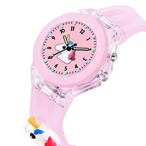 Shocknshop LED Luminous Child Kids Children Cute Cartoon Multi Color Lights Watch for Girls -W327 - Image 2