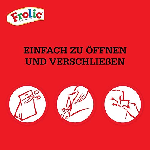 Frolic Hundefutter - Trockenfutter für kleine Hunde mit Rind, Karotten und Reis - Leckere saftige Ringos - Beutel (6 x 1kg)