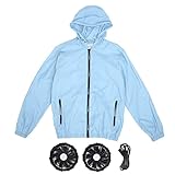 Cooling Vest Include 2 Portable Fans 3 Speed Mode for Men Women, Sleeveless Air Conditioner Clothes for Hot Weather Outdoor Travel Work Summer (M)