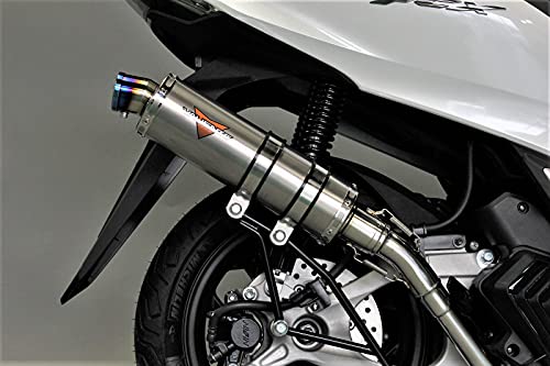 PCX125 マフラー 2BJ-JK05 8BJ-JK05 2021年〜 スパルタ チタンソリッドマフラー シルバーカラー バイクパーツ フルエキ フルエキゾースト カスタム パーツ ドレスアップ 交換 社外品 重低音 Valiente バリエンテ V-2