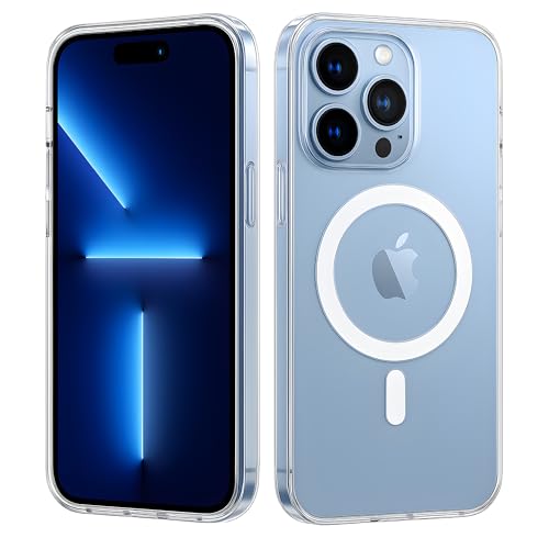 Image of Anti-Yellow Clear Case for iPhone 13 Pro | UV Shield Technology | Zero-Yellowing Formula | MagSafe Compatible | Drop Protection (TPU + Polycarbonate | Crystal Clear)