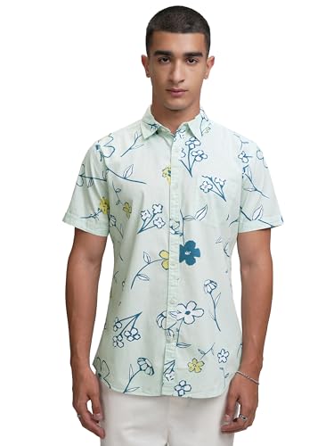 Image of Highlander Men's Casual Shirt | Floral Print | Slim Fit | Button Closure | Vibrant & Elegant a Stylish Edge