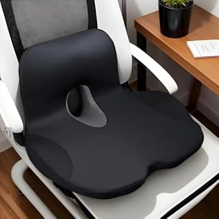 Generico Cuscino Auto - Cuscino Auto Con Cuscino Lombare,Supporto Lombare Ergonomico Confortevole Per Viaggi Lunghi E Sedie A Rotelle