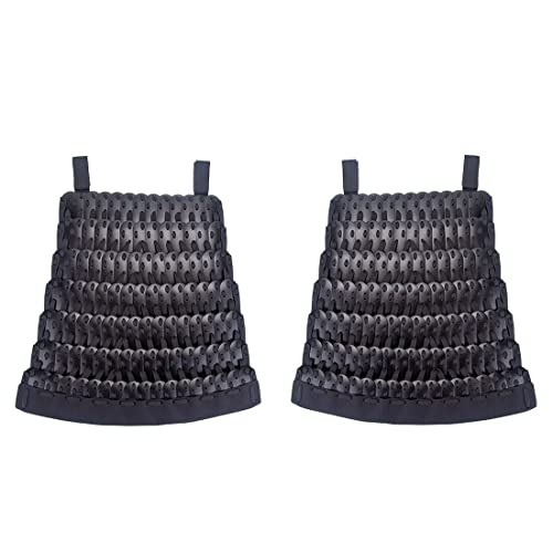 ROUASD Tactical Short Skirt Armor Guards Set, 2 Pieces 500D Handmade Non-Slip Samurai Tactical Gear Medieval Warrior Knight Protector Defense Gear Combat Clothing Equipment