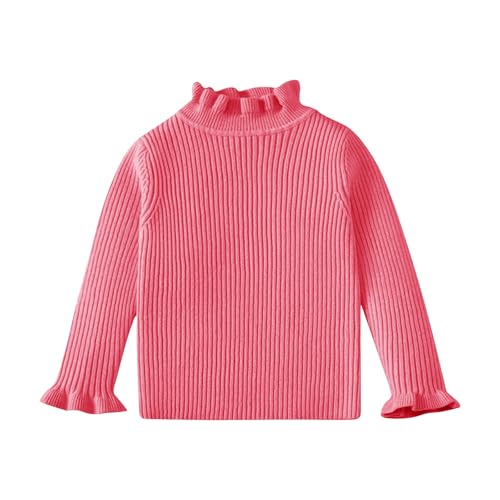 Toddler Kids Girl Winter Clothes Basic Plain Cute Ruffles Sweater Toddler Kids Pullover Long Sleeve Sweaters