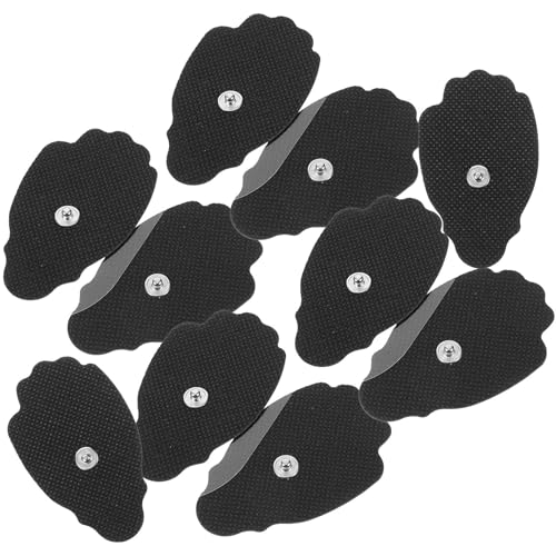 Toyvian Almohadillas de masaje adhesivas multifunción negras de hidrogel, 10 unidades reutilizables para espalda y articulaciones con diseño auto-adhesivo