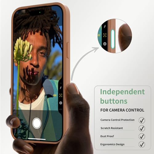 Image of Elzzi Magnetic Magsafe for iPhone 17 Pro Max Case (Compatible with MagSafe) Slim Translucent Matte Shockproof with Anti-Fingerprint Phone Case, Desert