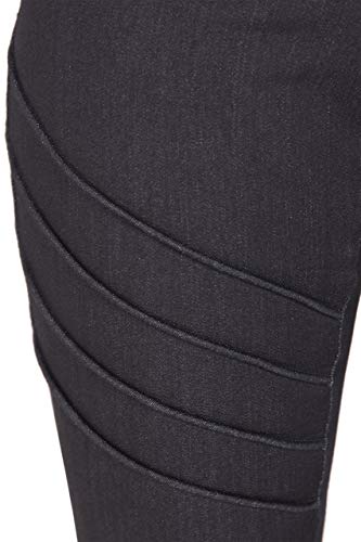 Poetic Justice Women's Curvy Fit Indigo Denim Moto Skinny Jeans4