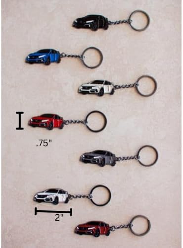 Miniatura 6 de Ideal para llavero Honda, metal para llavero de coche Honda, accesorios Civic, compatible con accesorios Honda Civic