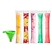 Máquina para hacer paletas con Ziplock | Bolsas de caramelos de hielo para hacer paletas heladas | Bolsas de polo de hielo con embudo para congelador Yogurt Ice Candy porta paletas para niños