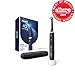 Oral-B iO Series 5 Rechargeable Electric Toothbrush with Visible Pressure Sensor to Protect Gums, 2 Minute Timer, 5 Cleaning Settings, 1 Replacement Toothbrush Heads, and Travel Case, Black