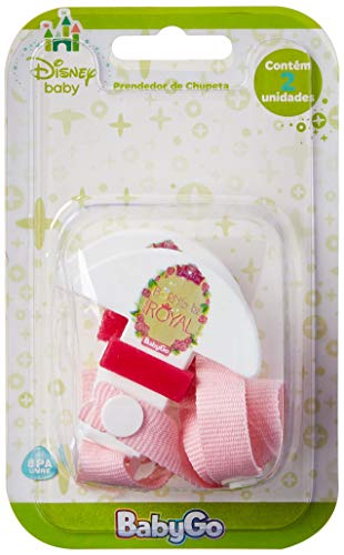Disney Baby Go, Prendedor de Chupetas Polipropileno 2 Unidades Blister (cores sortidas)