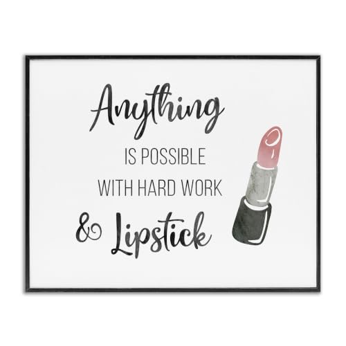 'Anything Possible With Lipstick Glam Makeup'| Framed Giclee Art