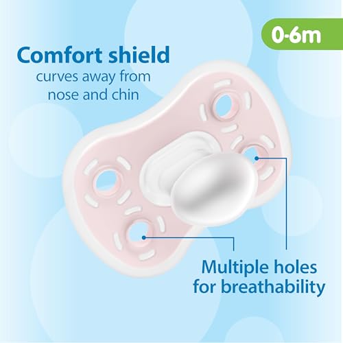 Dr. Brown's Advantage One-Piece Silicone Baby Pacifier, 0-6m, 3-Pack - image 7