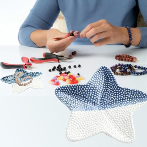 Vikrami lighting Ceramic Blue Starfish Trinket Dish Jewellery Dish Key Bowl Ring Dish Jewelry Holder Decorative Tray Entryway Storage Tray Home Decoration Ornaments - Cosy Home Interiors Vikrami lighting Ceramic Blue Starfish Trinket Dish Jewellery Dish Key Bowl Ring Dish Jewelry Holder Decorative Tray Entryway Storage Tray Home Decoration Ornaments - Image 4