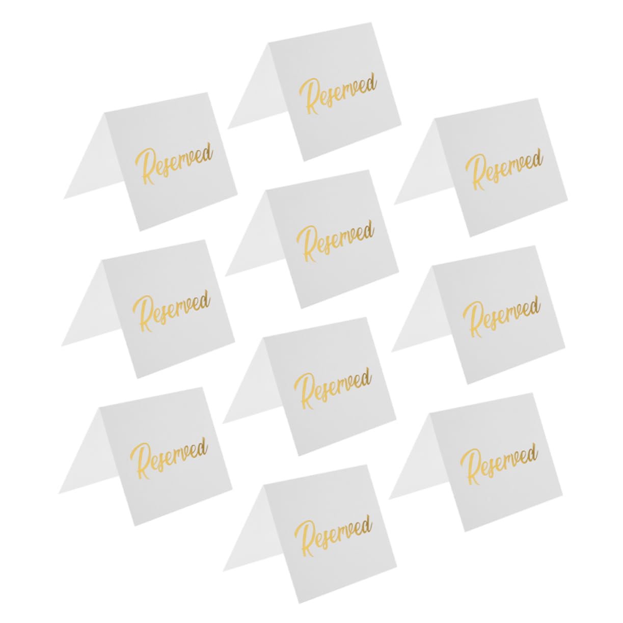 10pcs Double-sided Table Cards Reserved Signs Wedding Place Cards for Table Party Reserved Card Wedding Seats Sign Reserved Table Signs Party Place Cards White Paper