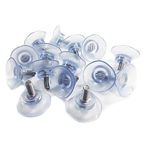 15 PCS Rubber Strong Suction Cup Replacements for Glass Table Tops, with 6M Screw