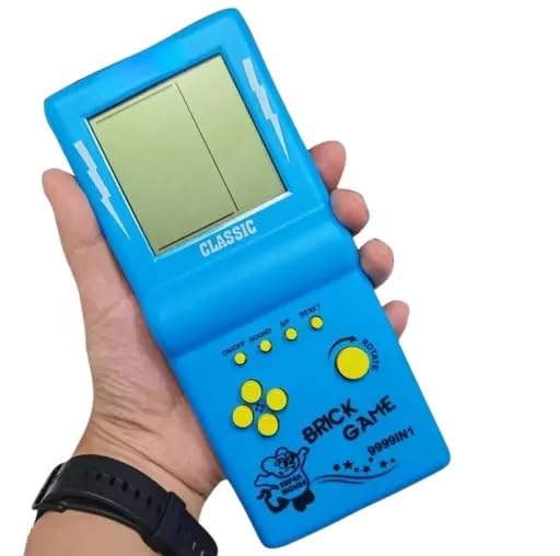 Brick Game 9999 En 1 – Console Portable Rétro Jeux Puzzle – Bleu
