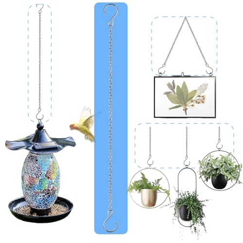 Hs'S Creation Stainless Steel 304 Planter Hanging Chain 20 Inch Long 1 Lead With S Hooks Decorative Replacement Chains Rust Proof For Billboards,Planters thumb #1