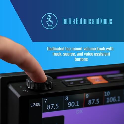 JENSEN J5UP7 Radio Doble DIN con pantalla táctil 7" y cámara backup miniatura 3