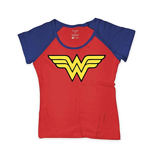 Camiseta Raglan Feminina Wonder Woman Logo