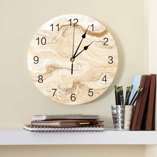 Reloj de pared vintage moderno clásico crema 14 pulg miniatura 5