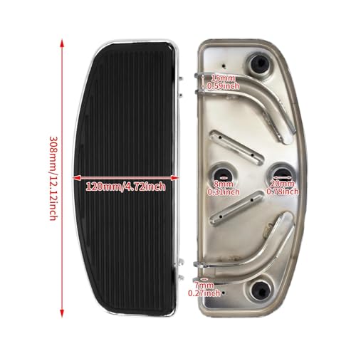 Repose-pieds antidérapants en caoutchouc avant pour moto Touring Softail FLHR - 5