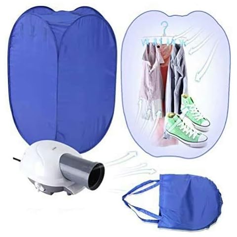 Electric Portable Clothes Drying Electric Clothes Dryer Machine Rack Automatic Clothes Dryer Portable Folding Mini Dryer Indoor Wet Laundry Warm Air Drying Wardrobe-90x50x50cm (A) Cover