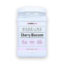 Peel Off Type Modeling Rubber Mask Powder Jar for Facial Skin Care Treatment 30oz 850g, Measuring Spoon Included 30oz, 113.Cherry Blossom