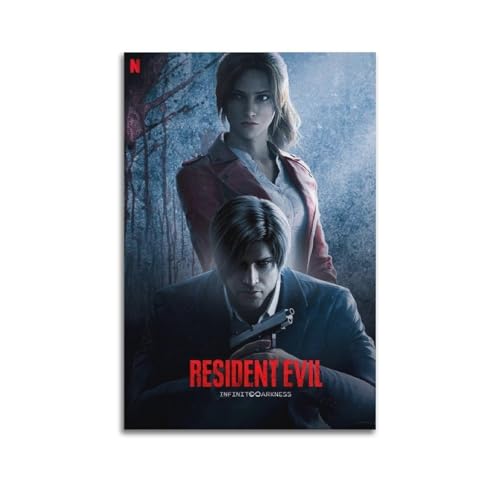 UUSDDUXC Póster decorativo para pared y decoración moderna de dormitorio familiar de Resident Evil Endless Darkness (60 x 90 cm)