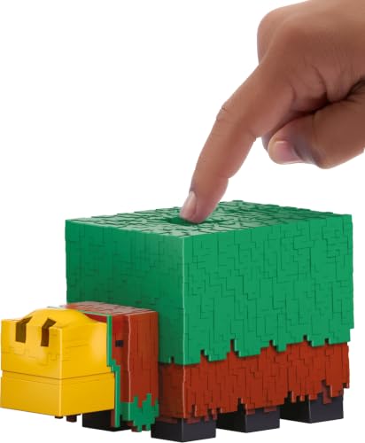 Mattel Minecraft Renifleur Figurine articulée de 8,25 cm avec Sons Authentiques tirés du Jeu et Design pixélisé, HXM85