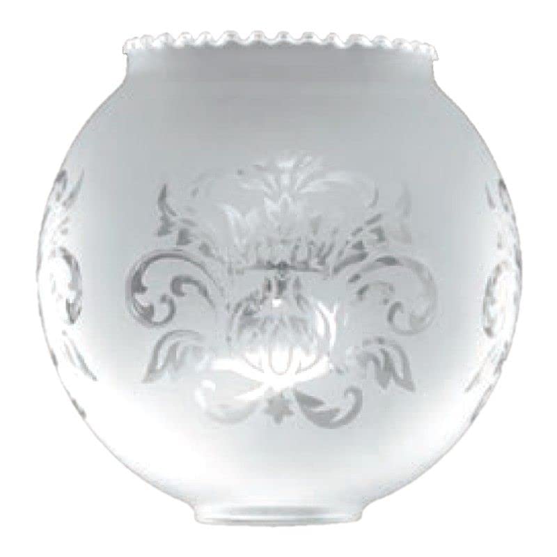 LTDE Tulipa de cristal bola dos bocas mate 16cm boca 5,3cm