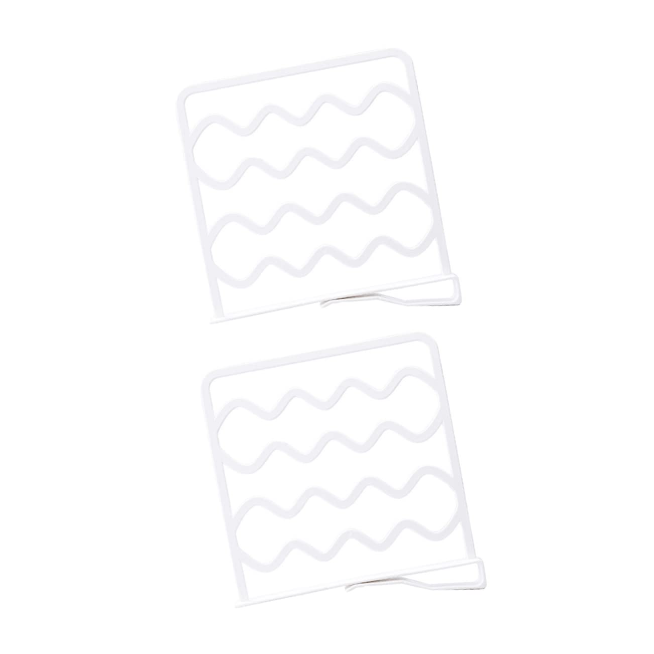 BUGUUYO 2pcs Closet Shelf Divider Storage Rack for Closet Organization Easy to Install Clothing Separator for Wardrobe and Bookshelves White