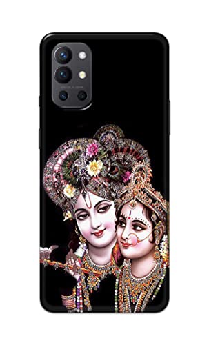 Image of PRINTFIDAA� Printed Hard Back Cover Case for OnePlus 9R 5G Back Cover (Radha Krishna) -2808