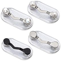 Readerest Magnetic Eyeglass Holder - ID Badge Holder, Stainless Steel, Classic Black, Stainless with Crystal, Stainless with Pearl