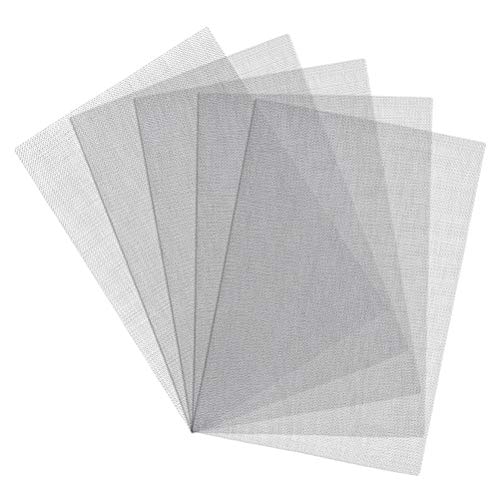TIMESETL 5Pack Stainless Steel Woven Wire Mesh Screen, Air Vent Mesh, 11.8â€œ X 8.27â€œï¼ˆ30 x 21cm) 1mm Hole 20 Mesh, Metal Mesh Sheet, Rodent Mesh Screen for Garden Animal Cage Net Security Cabinets Mesh