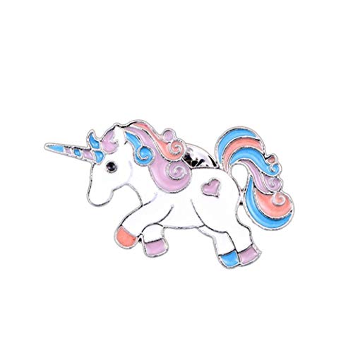 Broche Caballo Unicornio Arco Iris Brillo