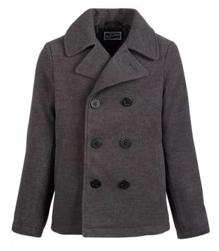 Rothschild Big Boys' Double-Breasted Faux Wool Peacoat