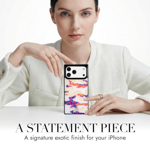 Image of COCOMII Rectangle for iPhone 18 Pro /17 Pro Case, Camouflage Leopard
