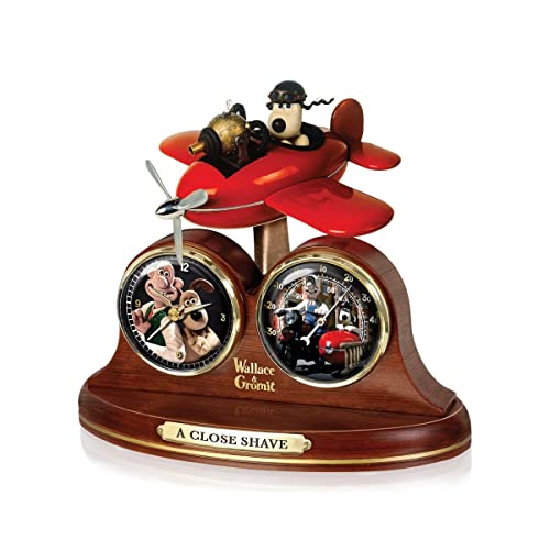 The Bradford Exchange Wallace & Gromit 'A Close Shave' 25th Anniversary Desk Clock