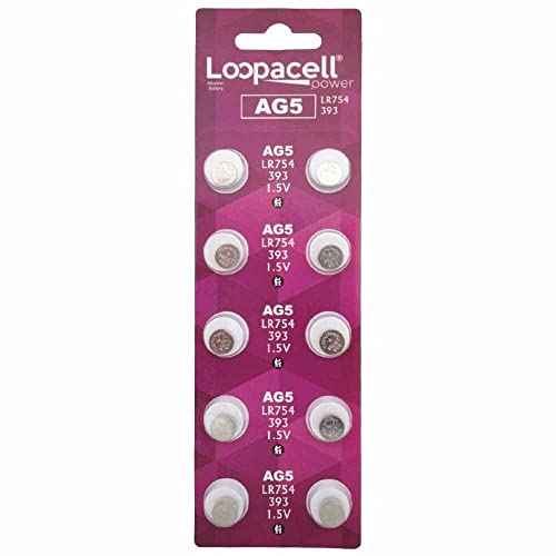 Batería alcalina botón LOOPACELL AG5 LR754 x100