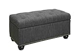 Convenience Concepts 7th Avenue Storage Ottoman, Gray