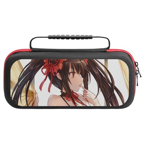 Switch ケース かわいい デート・ア・ライブ ?崎狂三 スイッチ 収納ケース カバー ナイロン素材 全面保護 防塵/防水/防汚/耐衝撃 26x11.5x5.2cm Switchに対応 保護用ハードケース 大容量な収納力 アクセサリーポーチ Switc