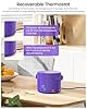Andmenow Portable Electric Lunch Box, 33 Ounce Food Warmer Cooker,12/24/110V Upgraded Heated Lunch Box for Car/Truck/Office Ideal Men & Women's Gifts,Warming Soup,Meal,Spill-Free,100W (Purple)