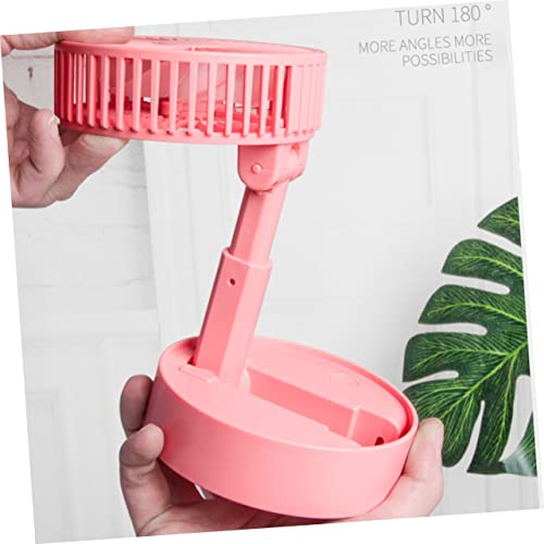 Ventilador portátil multifuncional USB pequeño rosa de mesa 8