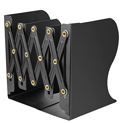 Adjustable Bookends, Expandable Bookends Magazine File Holder,Desk Organizer And Accessories For Office, Books, Papers, Extends Up To 19 Inches #TOP4