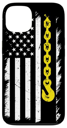 iPhone 13 Tow Truck driver american flag yellow line Case -  Wrecker operator & Tow truck driver gifts, 00BP6GG65KHUSIPHONE_13