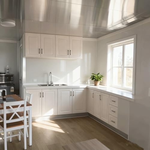 Prefabricated Tiny Houses for Sale, 20ft Luxury Modular Exfoldable Mobile Villa Hotel Cabin 2 3 Spacious Bedrooms and 1 Fully Equipped Bathroom and Kitchen Tiny Houses to Live in for Adults - Image 4