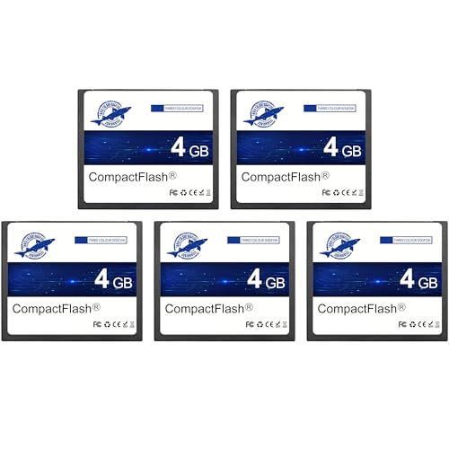 Image of Dogfish Compact Flash Memory Card 4GB 5PACK 133X FAT32 CF Cards for Vintage Digital Camera