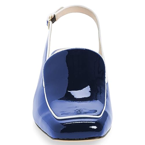 YDN Women Classic Pumps Colorful Rhinestone Block Low Heels Closed Square Toe Formal Loafer Formal Office Lady Shoe Size 4-16 US3